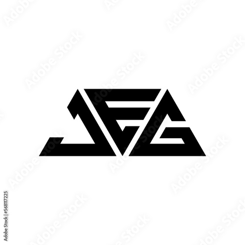 JEG triangle letter logo design with triangle shape. JEG triangle logo design monogram. JEG triangle vector logo template with JEd color. JEG triangular logo Simple, Elegant, and Luxurious Logo...