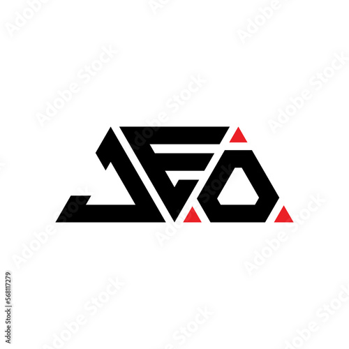 JEO triangle letter logo design with triangle shape. JEO triangle logo design monogram. JEO triangle vector logo template with JEd color. JEO triangular logo Simple, Elegant, and Luxurious Logo...