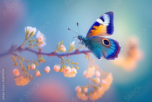 butterfly on a flower - generative ai   © Andrus Ciprian