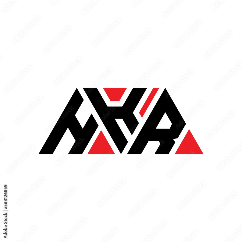 HKR triangle letter logo design with triangle shape. HKR triangle logo ...