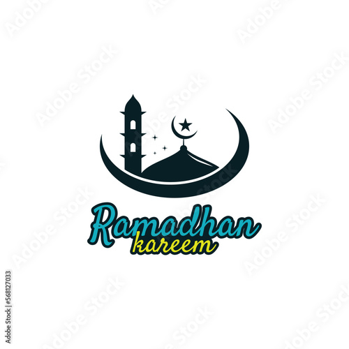 Marhaban Ya Ramadhan Logo Template and Islamic Symbol