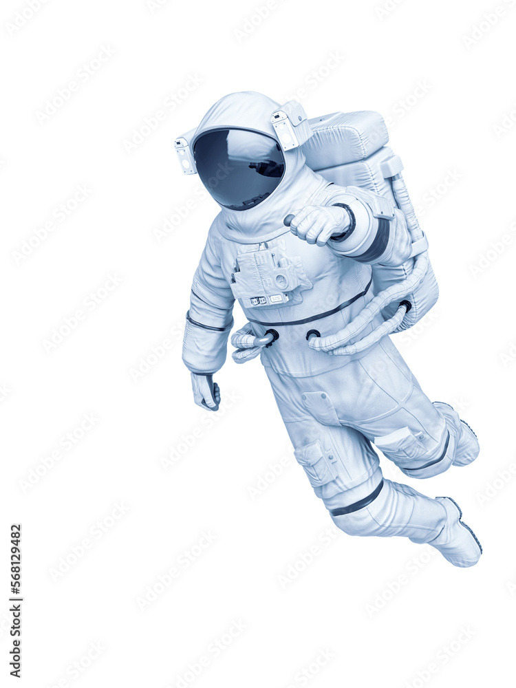 astronaut in a white background