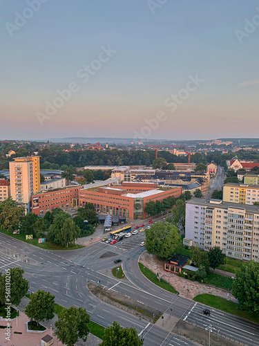 city scape of Chemnitz, formerly known as Karl Marx Stadt.