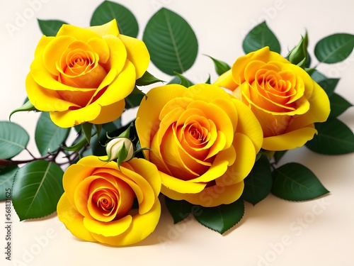 Beautiful Blooms - Yellow Roses on Desk