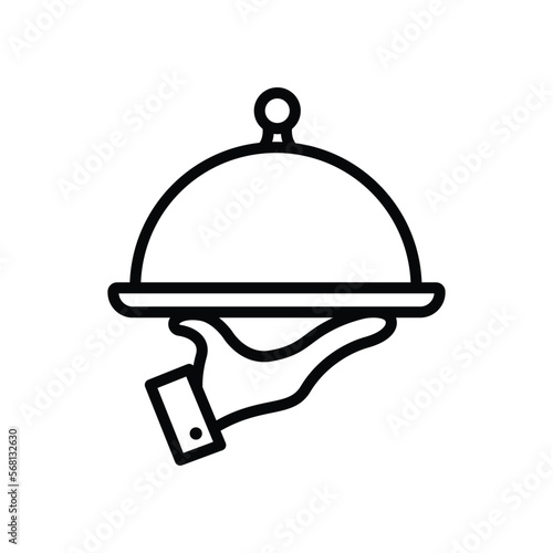 food tray icon vector design template in white background