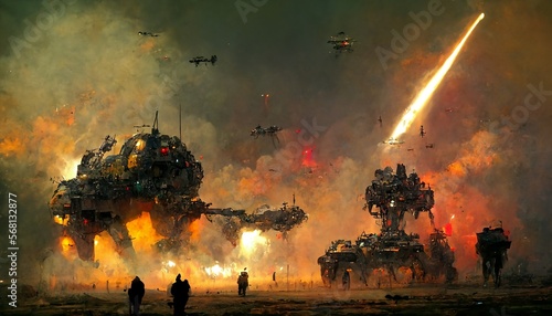 SF Combat Abstract, Generative AI