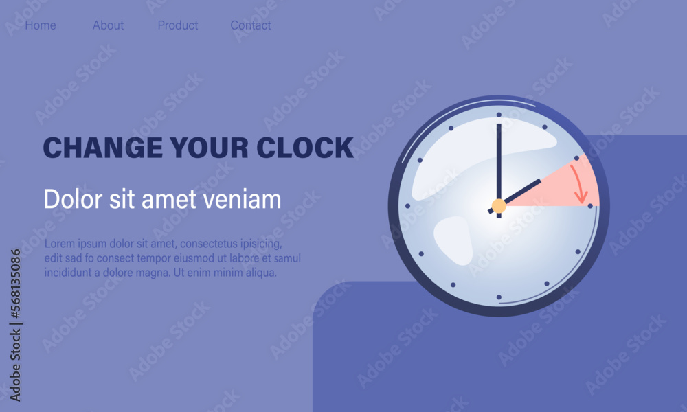 Daylight saving time concept. Turning to winter or summer time Daylight saving time concept. Turning to winter or summer time