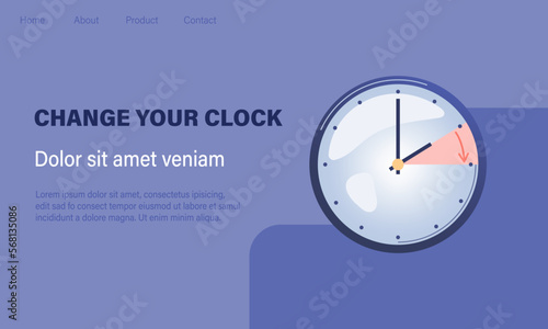 Daylight saving time concept. Turning to winter or summer time
