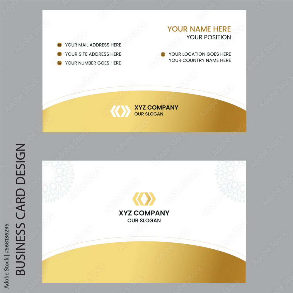 Gold Business Card Template Design