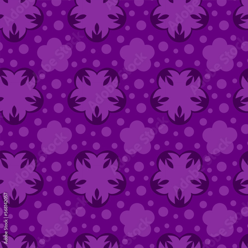 Purple Geometric Seamless Pattern with Tribal Shape. Pattern designed in Ikat, Aztec, Moroccan. Ideal for Fabric Garment, Ceramics, Wallpaper. Vector Illustration.