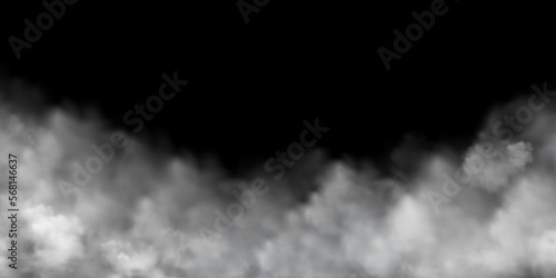 White smoke texture isolated on transparent background. Steam special effect. Realistic vector fire smoke or mist Stock royalty free vector illustration. PNG 