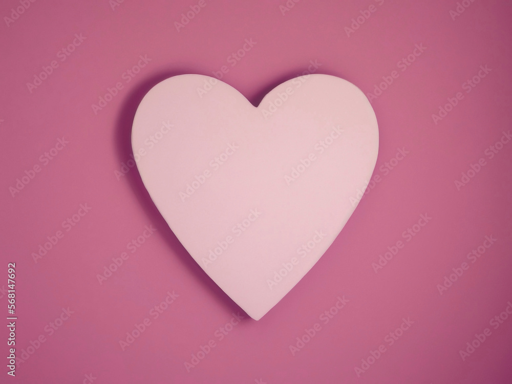 Pink Heart On Pink Background