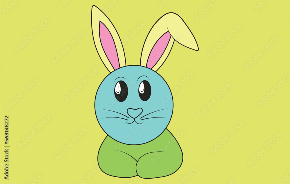 Vector cartoon rabbit. Vector cartoon rabbit.