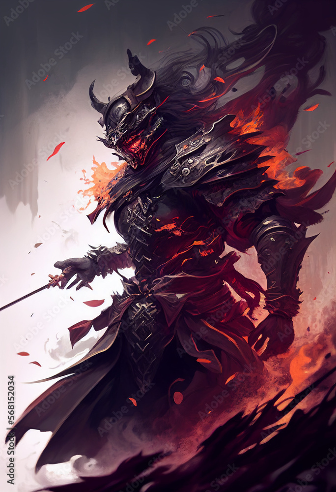 AI Ancient Samurai ready for battle to kill Japanese demons. It is beautifully made with a multitude of details. His armor is solid, his katana is ready to cut. AI Ancient Samurai ready for battle to kill Japanese demons. It is beautifully made with a multitude of details. His armor is solid, his katana is ready to cut.