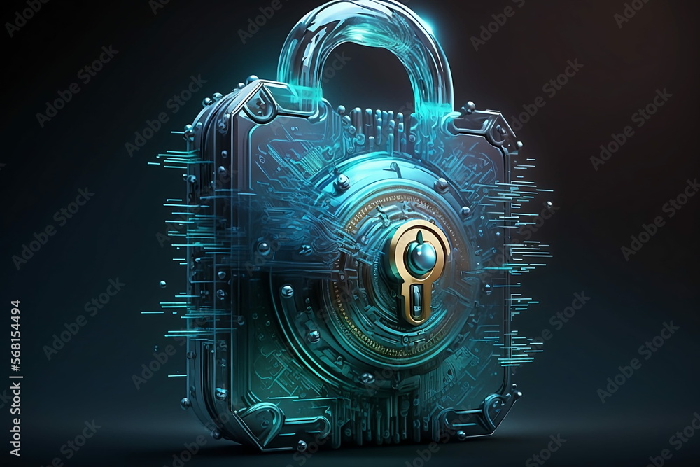 Cyber_Security_Lock_Data_Storage_Future