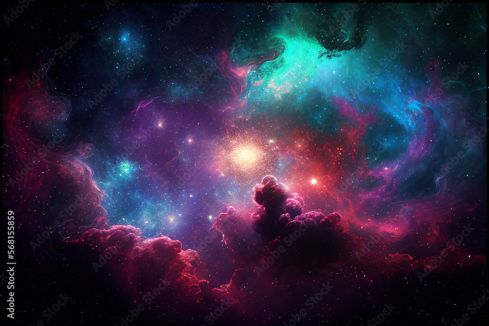 Stars space colorful galaxy illustration Generative Ai Stars space colorful galaxy illustration Generative Ai