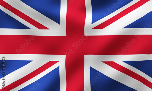 Photographie Waving National Flag of United Kingdom (UK) or Great Britain