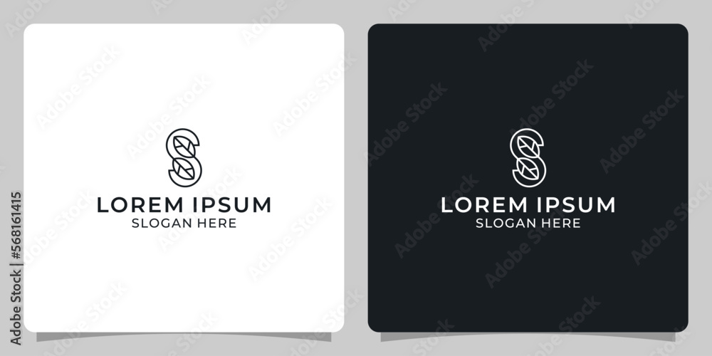 Letter S leaf logo design vector Letter S leaf logo design vector