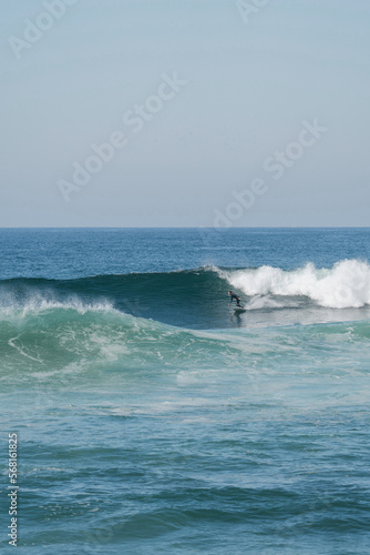 Canvas Print surfing waves in the sea