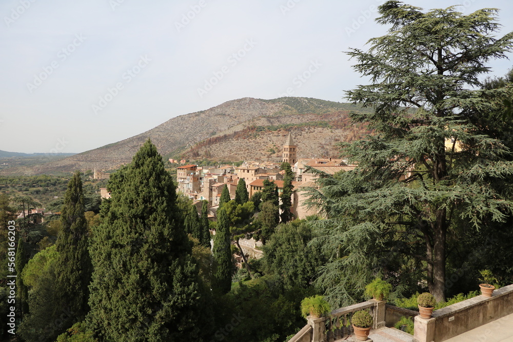 View from Villa d'Este to Tivoli, Lazio Italy