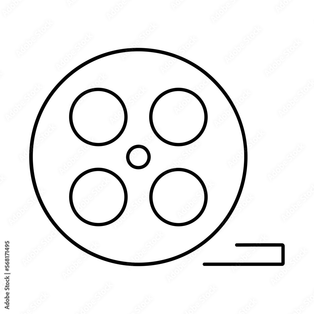 film icon on white background, vector illustration. film icon on white background, vector illustration.