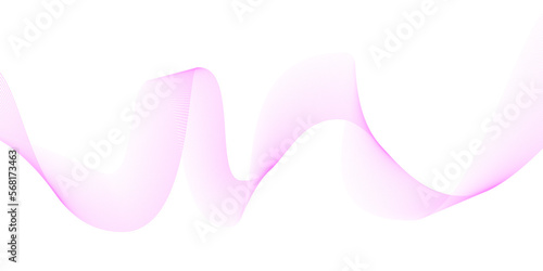 Creative style wave texture or background. Curved smooth lines created by bend tool. Abstract isolated design or DNA. Vector illustration.