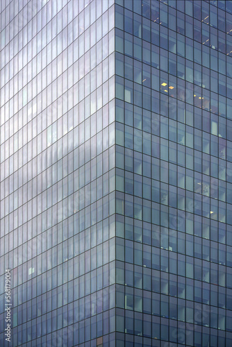 Wallpaper Mural Abstract architecture. Angle modern business building skyscraper blue glass. Glass blue square Windows of facade modern city business building skyscraper Torontodigital.ca
