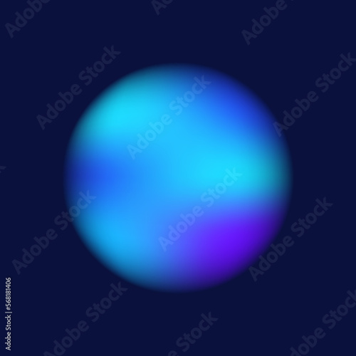 Trendy realistic glass morphism background on dark background. Cover for presentation product. Blur circle with gradient color. Vector illustration