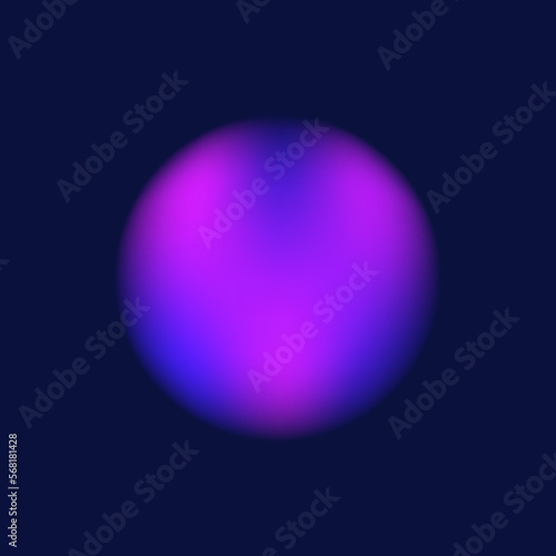 Trendy realistic glass morphism background on dark background. Cover for presentation product. Blur circle with gradient color. Vector illustration