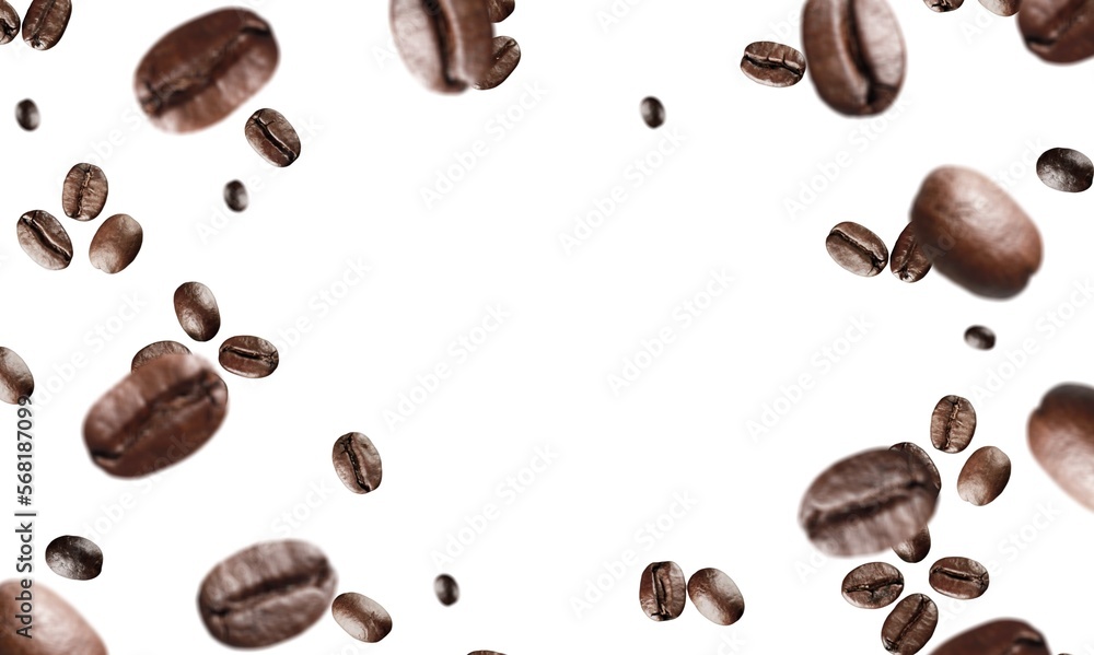 Obraz premium Fresh aroma Coffee bean fall