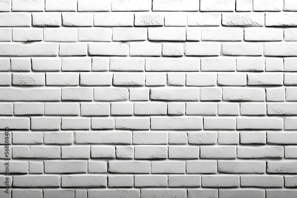brick wall background, white, generative AI brick wall background, white, generative AI