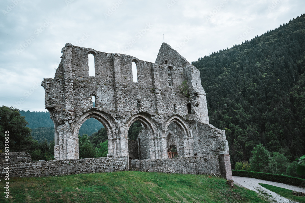 Aulps Abbey is a former Cistercian monastery, French Alps