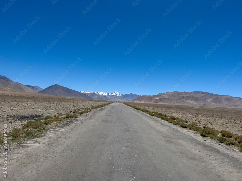 A long way and behind Pamir mountains.