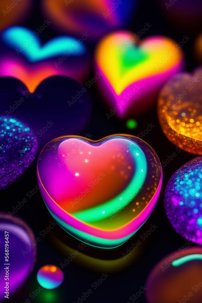 Fototapeta premium fantasy hearts wallpaper
