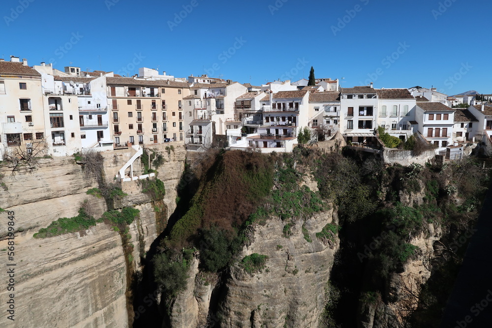 Breathtaking view from the city of Ronda in the Andalusian mountains