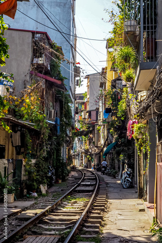  Train street in Hanoi, Vietnam