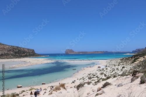 Blue lagoon Crete. Sea beach on the greek island of crete. Clear water beach