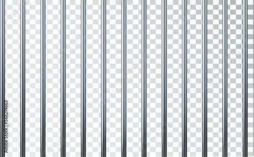 prison metal bars . Iron jail cage. Prison fence jail. Template design for criminal or sentence. Vector illustration