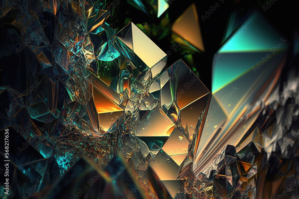 crystal abstract background.Generative Ai crystal abstract background.Generative Ai