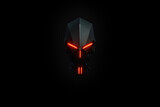 cyborg head cyberpunk style background oled deep black wallpaper hd 8k gaming generative ai