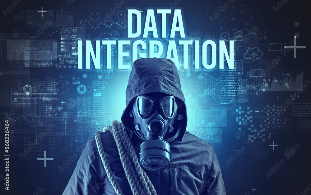 Faceless man with online security concept Faceless man with online security concept
