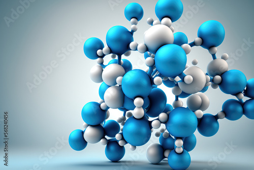 Structure of the blue molecules. Generative AI