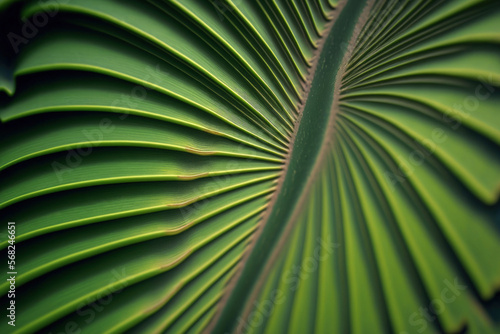 Macro shots of the texture of a palm leaf's heart. Generative AI © AkuAku