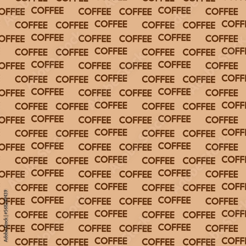 seamless pattern with coffee word 