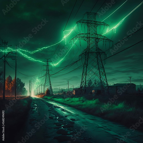 green lightning