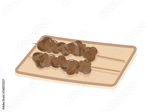 ウナギの肝焼きをイメージしたイラスト