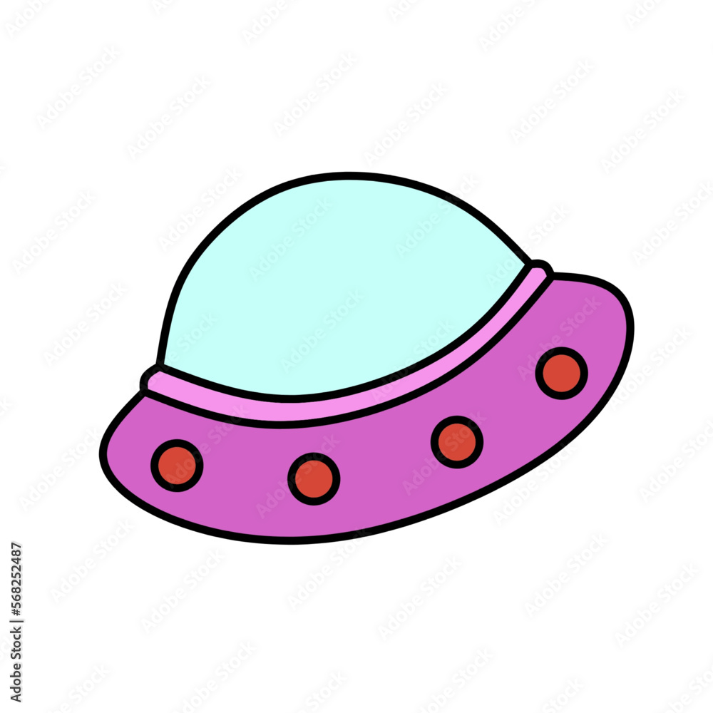 ufo vector illustration on white background ufo vector illustration on white background