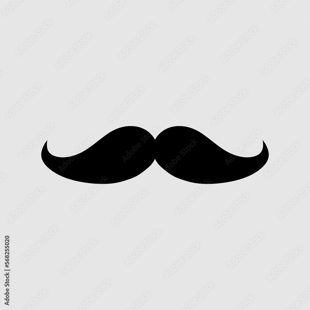 Mustache Icon Vector. Simple flat symbol. trendy style illustration on white background..eps Mustache Icon Vector. Simple flat symbol. trendy style illustration on white background..eps