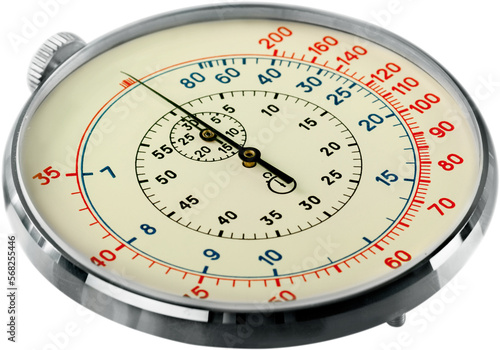 Closeup of a Stopwatch, Isolated