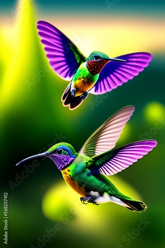 Hummingbird in flight